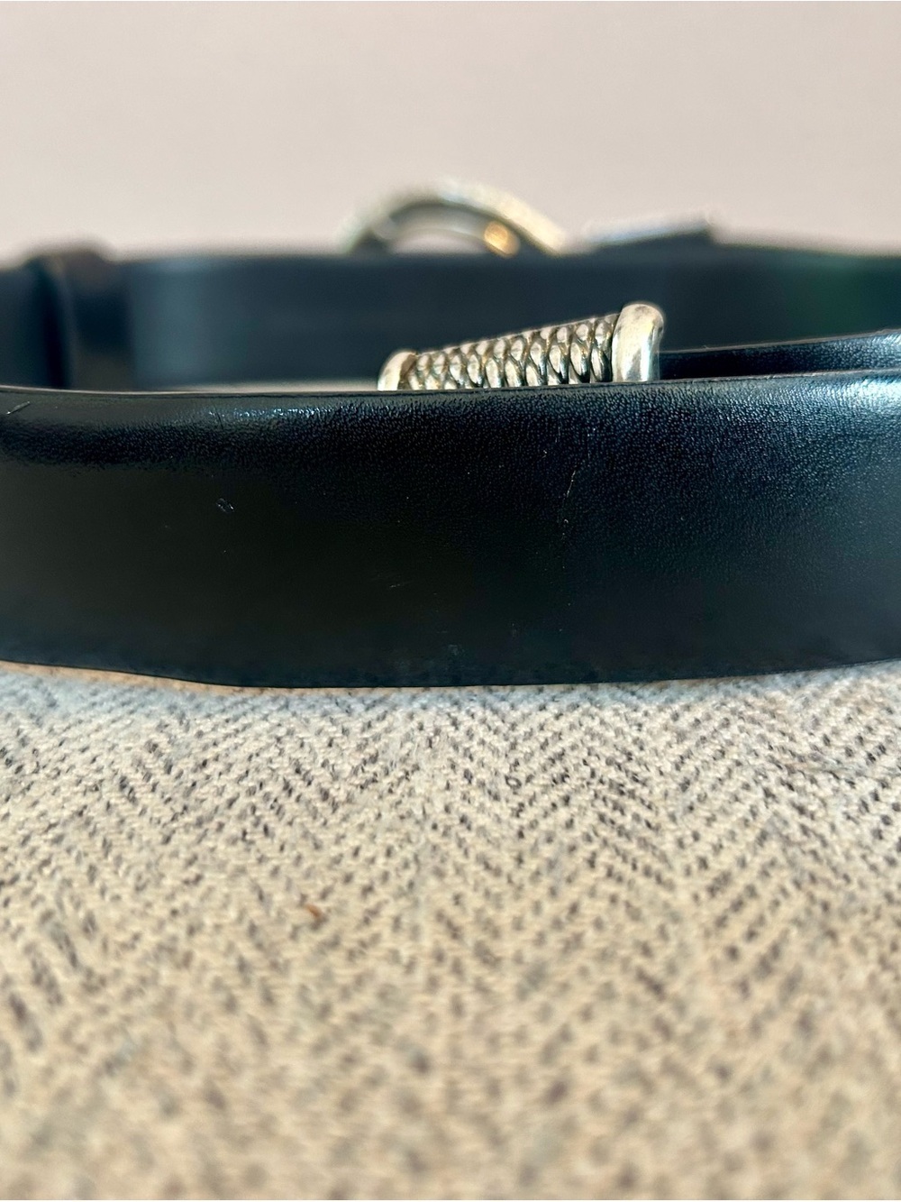 Cipriani Vintage Leather Belt in Black Size M/L - Picture 9 of 10